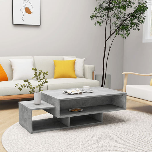 Sohvapöytä betoninharmaa 105x55x32 cm lastulevy - Sisustajankoti.fi