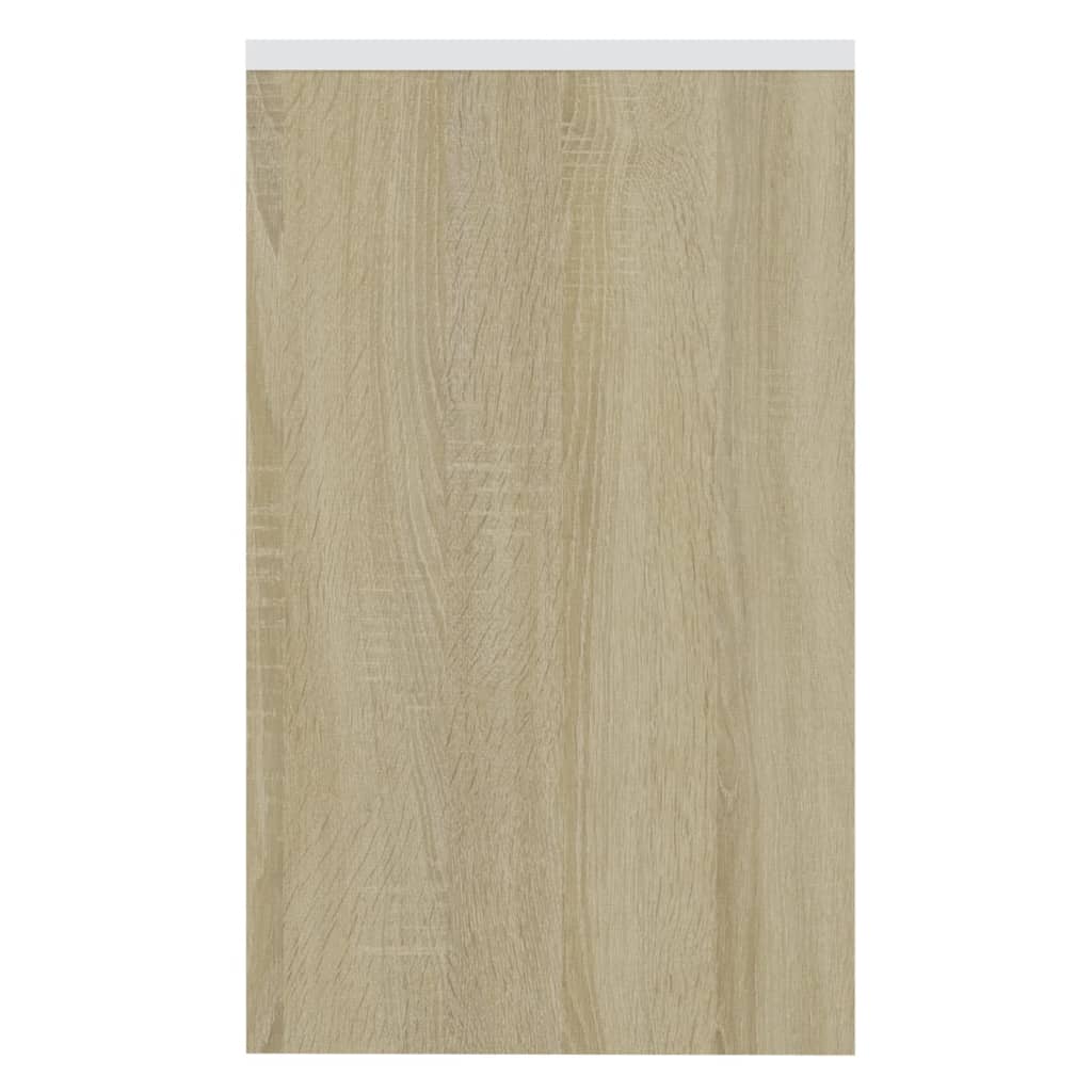 Sarjasohvapöydät 3 kpl valkoinen ja Sonoma-tammi lastulevy - Sisustajankoti.fi