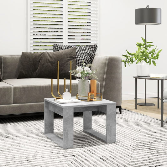 Sivupöytä betoninharmaa 50x50x35 cm lastulevy - Sisustajankoti.fi