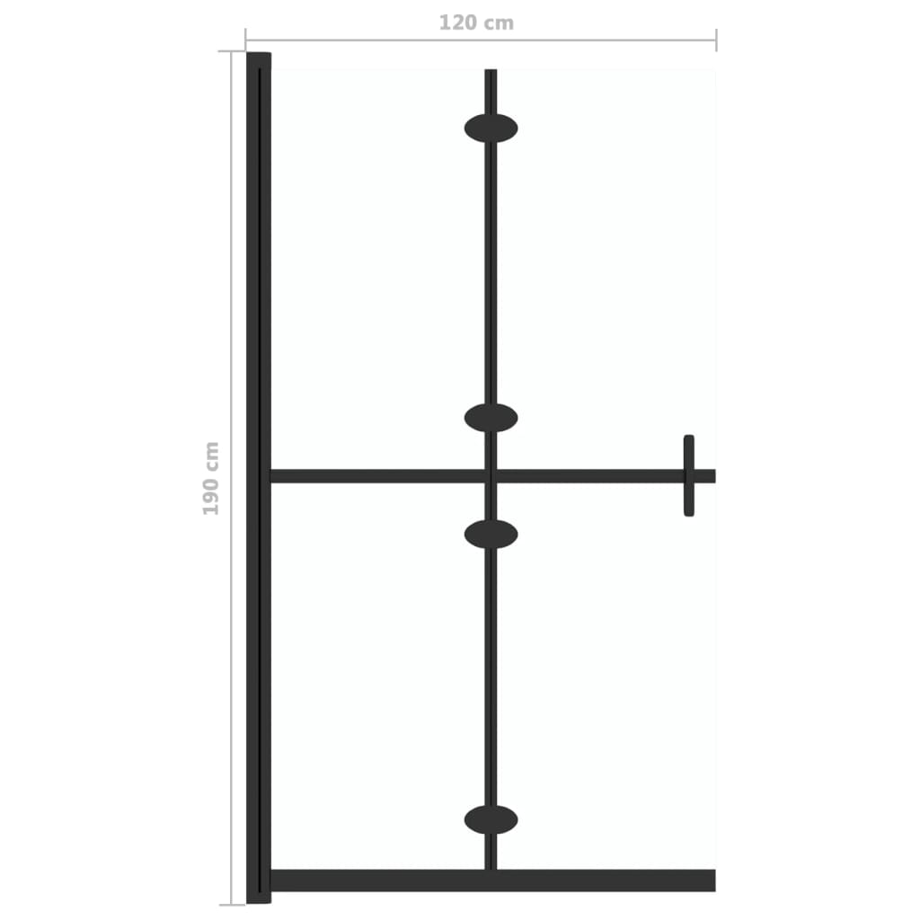 Walk-in suihkuseinä kokoontaittuva kirkas ESG-lasi 120x190 cm - Sisustajankoti.fi