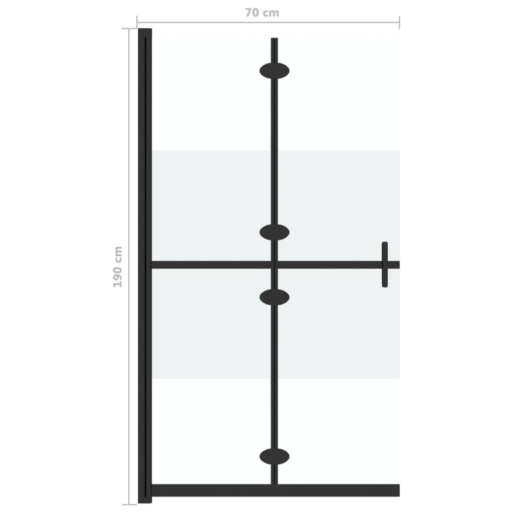 Walk-in suihkuseinä kokoontaittuva ESG 1/2 huurrelasi 70x190 cm - Sisustajankoti.fi