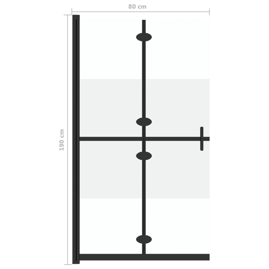 Walk-in suihkuseinä kokoontaittuva ESG 1/2 huurrelasi 80x190 cm - Sisustajankoti.fi