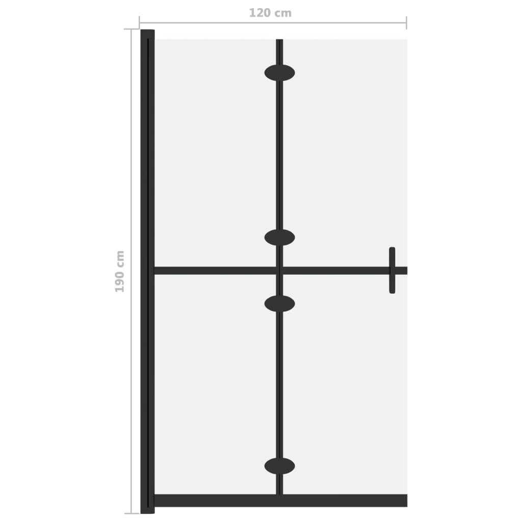 Walk-in suihkuseinä kokoontaittuva ESG-huurrelasi 120x190 cm - Sisustajankoti.fi