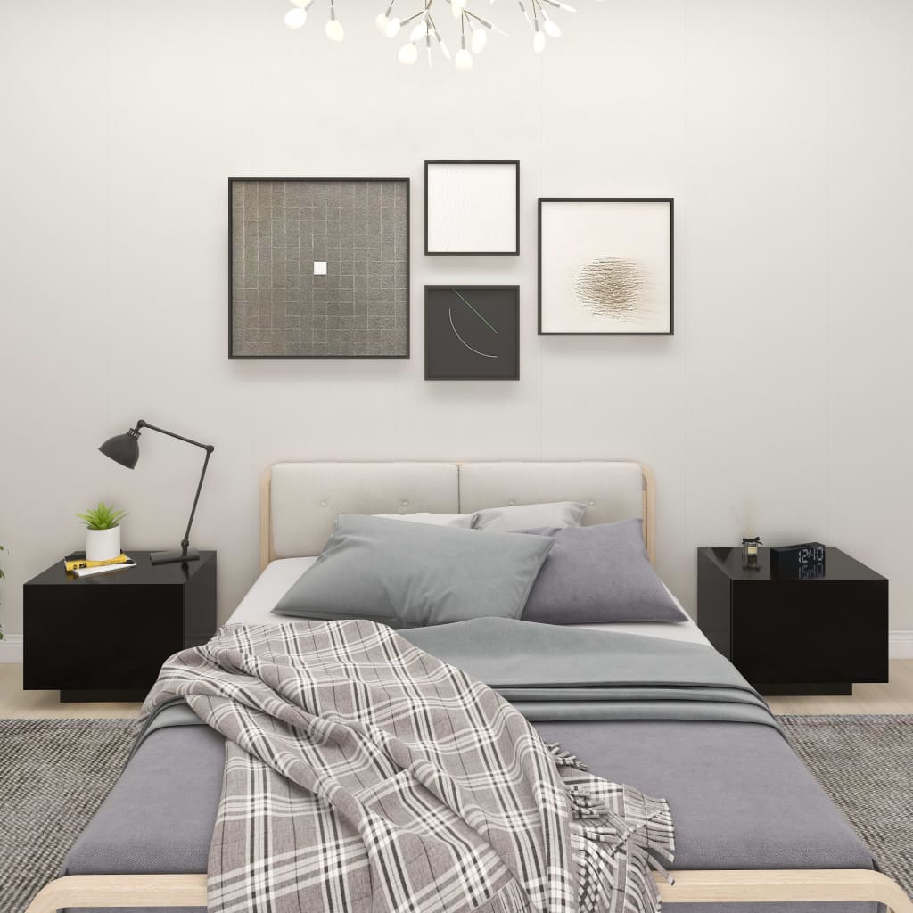 Yöpöytä musta 100x35x40 cm lastulevy - Sisustajankoti.fi