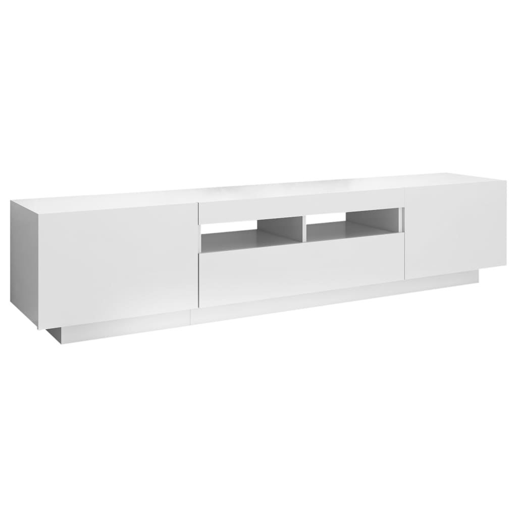 TV-taso LED-valoilla valkoinen 180x35x40 cm - Sisustajankoti.fi