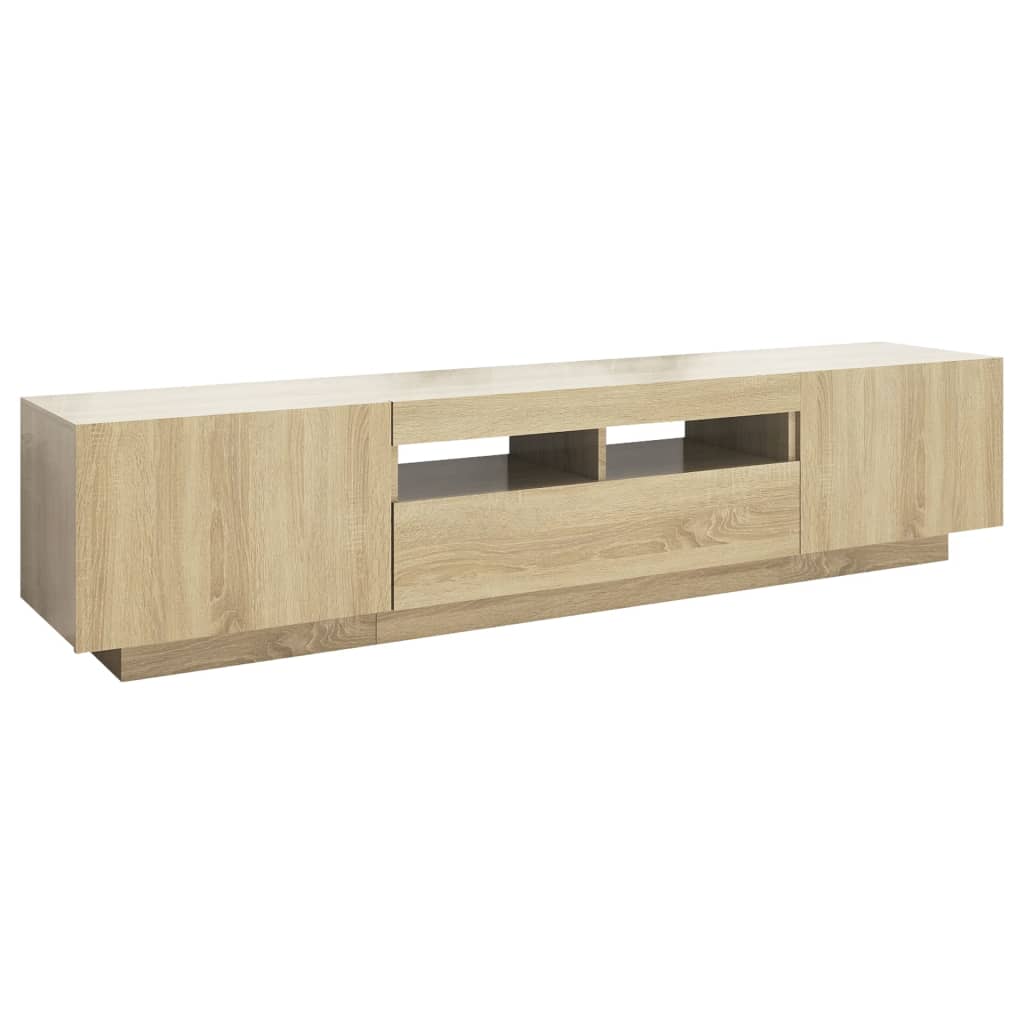 TV-taso LED-valoilla Sonoma-tammi 180x35x40 cm - Sisustajankoti.fi