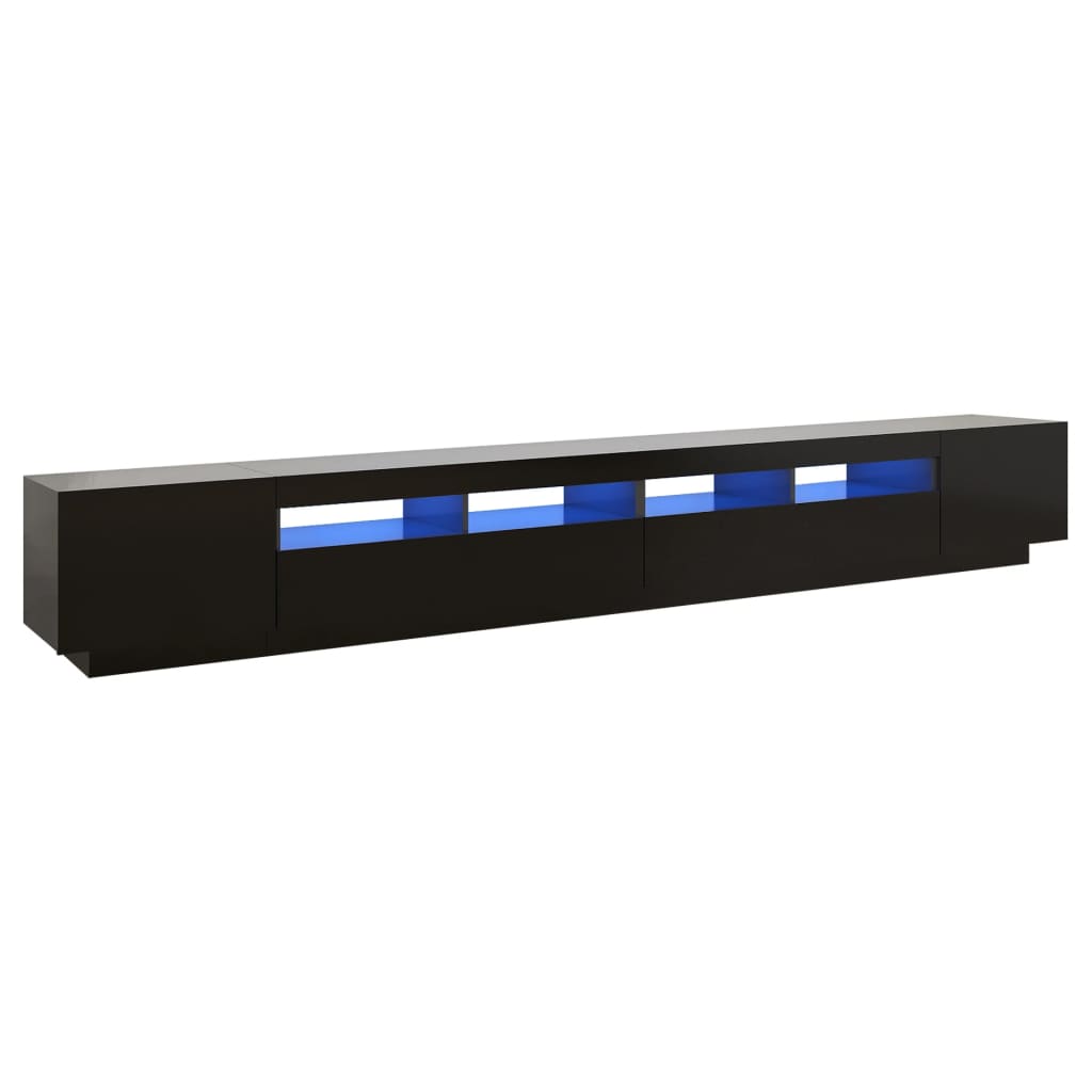 TV-taso LED-valoilla musta 300x35x40 cm - Sisustajankoti.fi