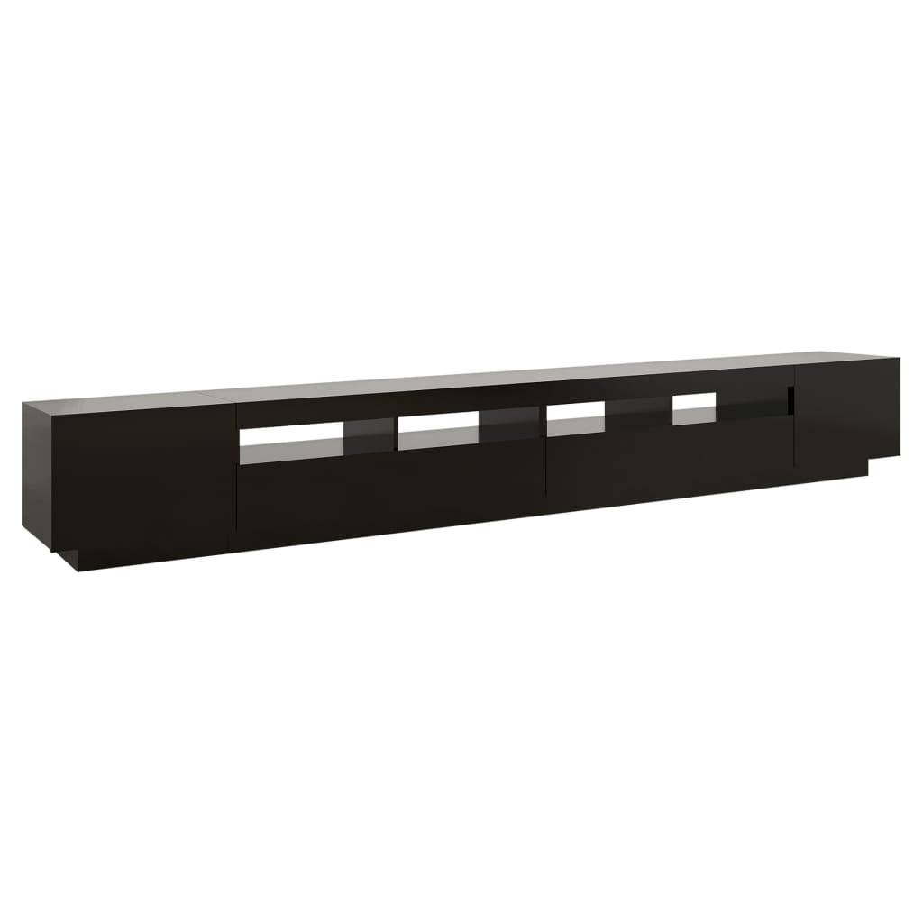 TV-taso LED-valoilla musta 300x35x40 cm - Sisustajankoti.fi