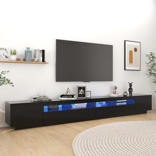 TV-taso LED-valoilla musta 300x35x40 cm - Sisustajankoti.fi