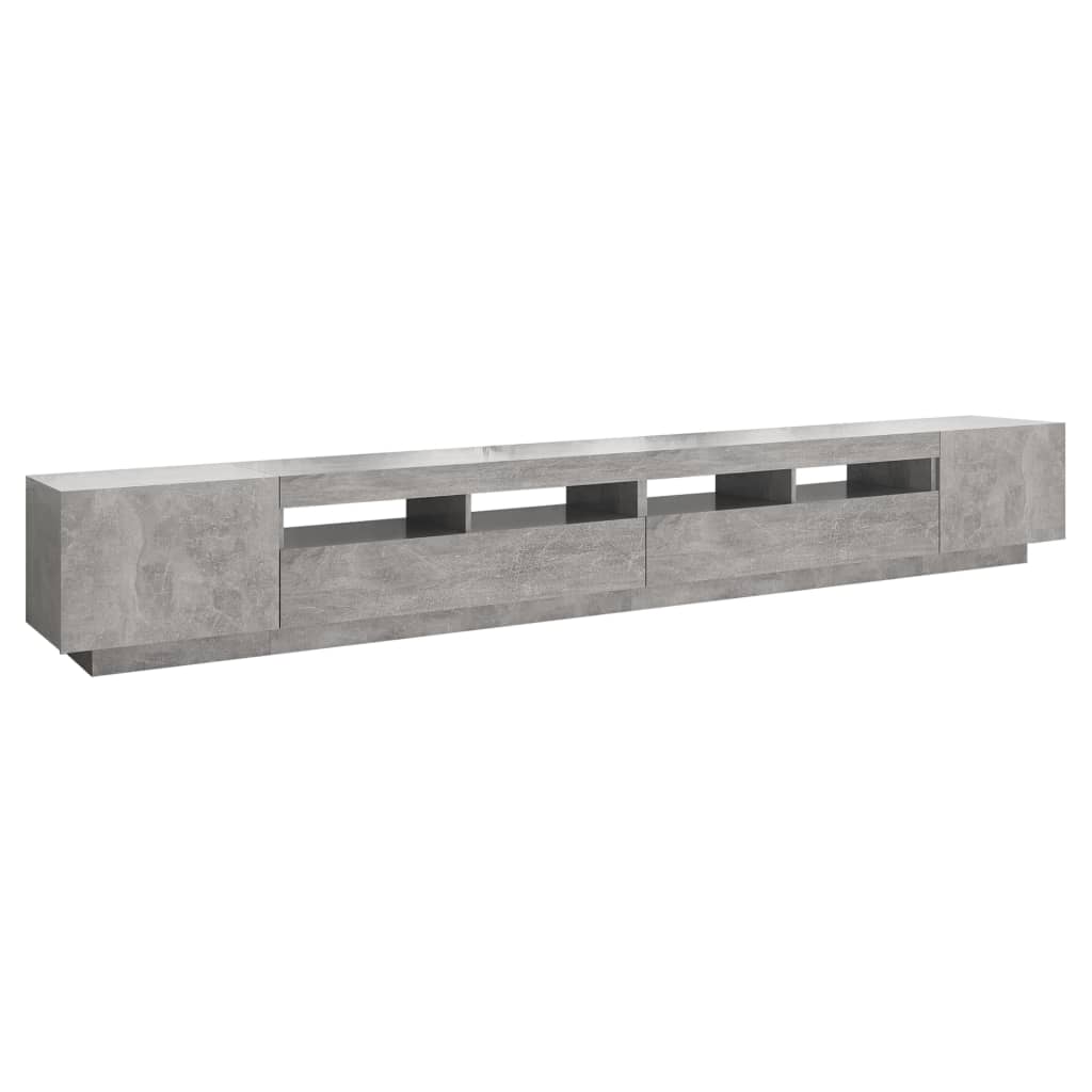 TV-taso LED-valoilla betoninharmaa 300x35x40 cm - Sisustajankoti.fi