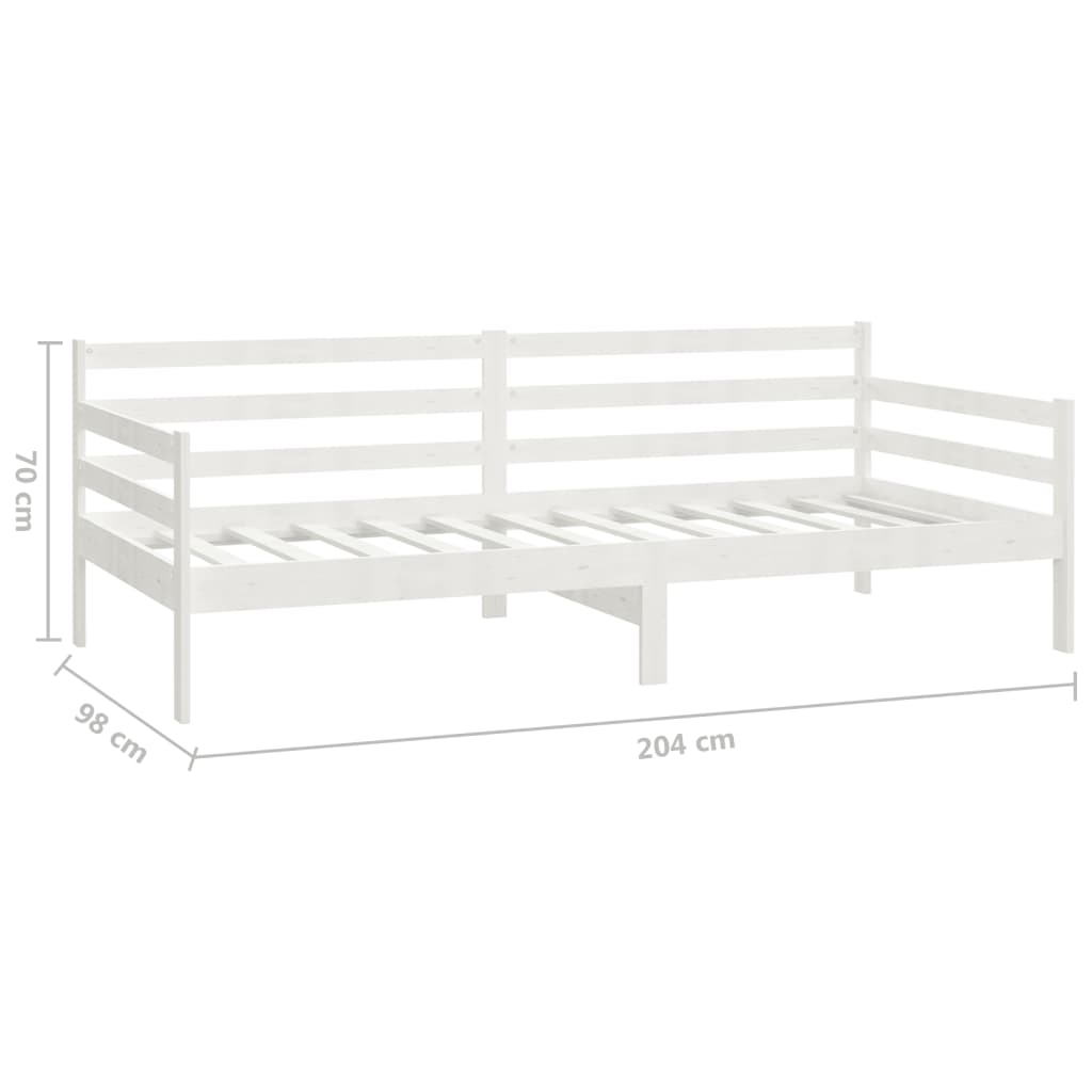 Päivävuode valkoinen täysi mänty 90x200 cm - Sisustajankoti.fi