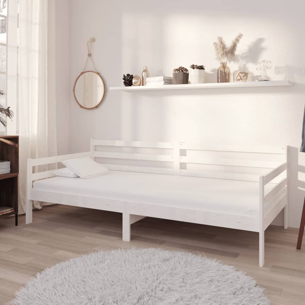 Päivävuode valkoinen täysi mänty 90x200 cm - Sisustajankoti.fi