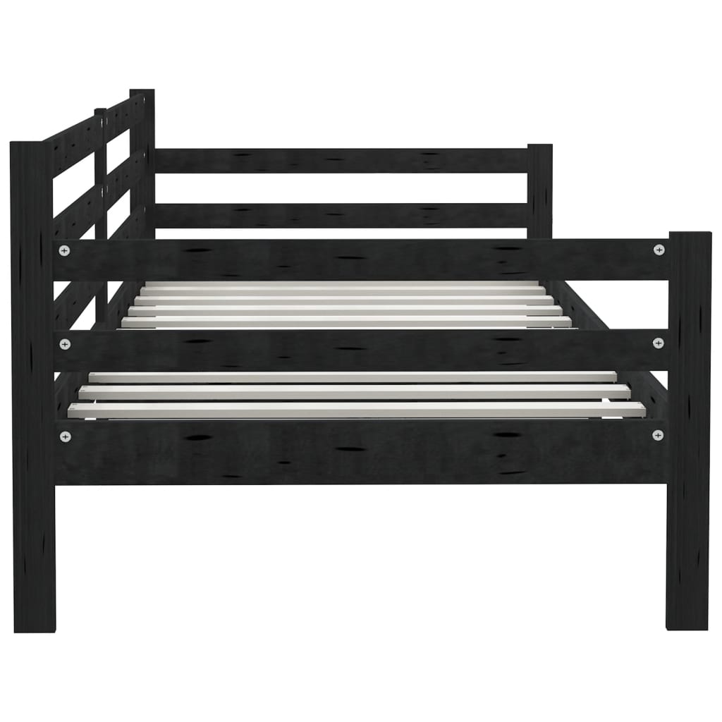 Päivävuode musta täysi mänty 90x200 cm - Sisustajankoti.fi