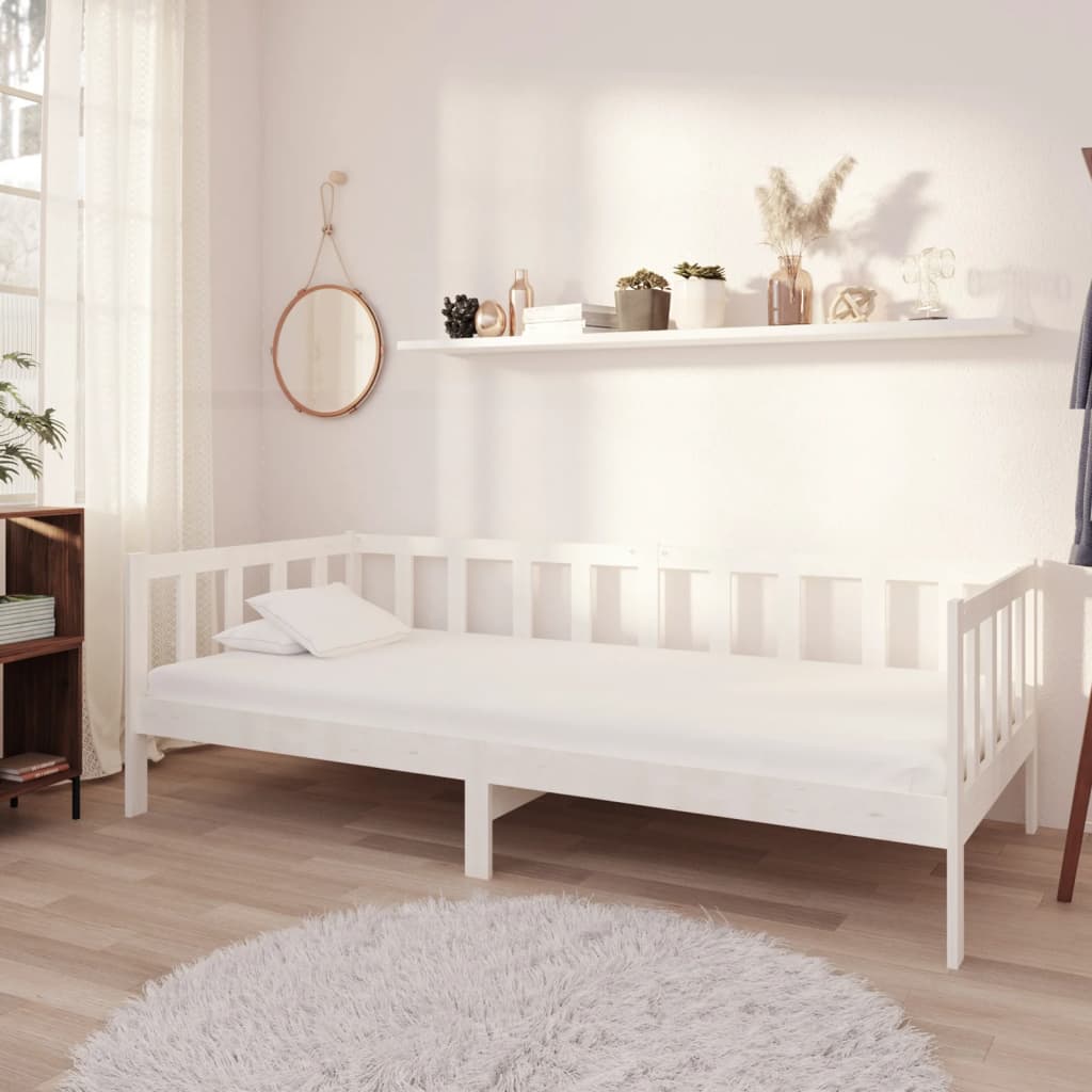 Päivävuode valkoinen täysi mänty 90x200 cm - Sisustajankoti.fi