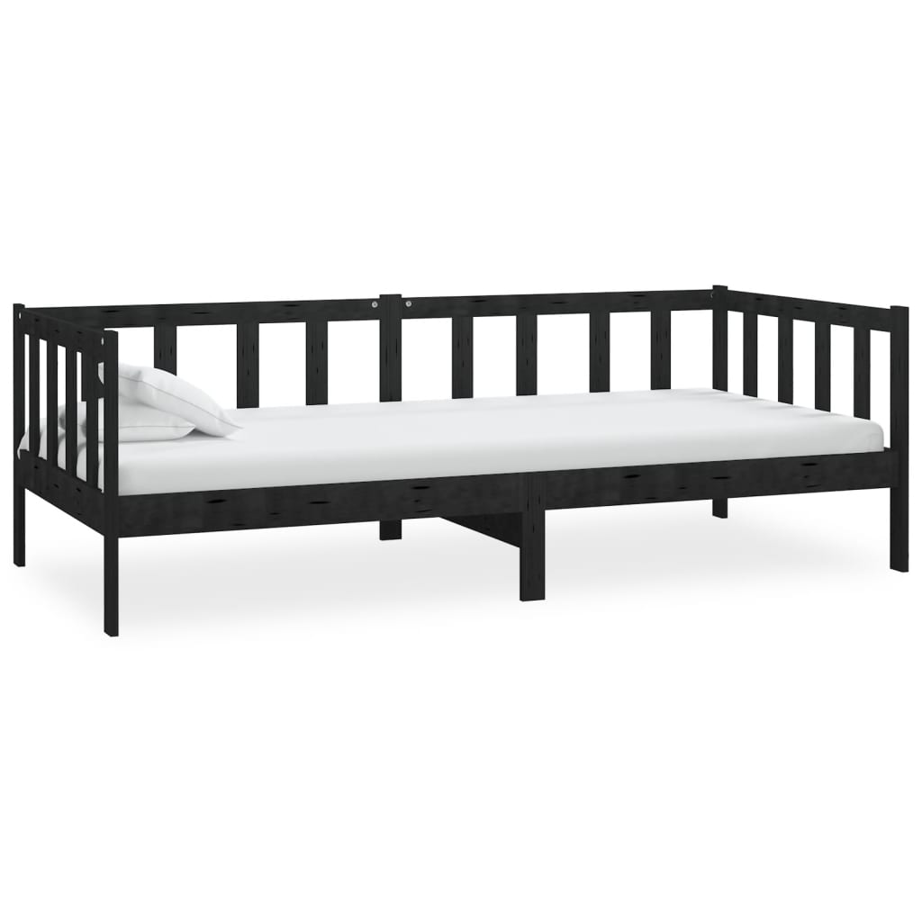Päivävuode musta täysi mänty 90x200 cm - Sisustajankoti.fi