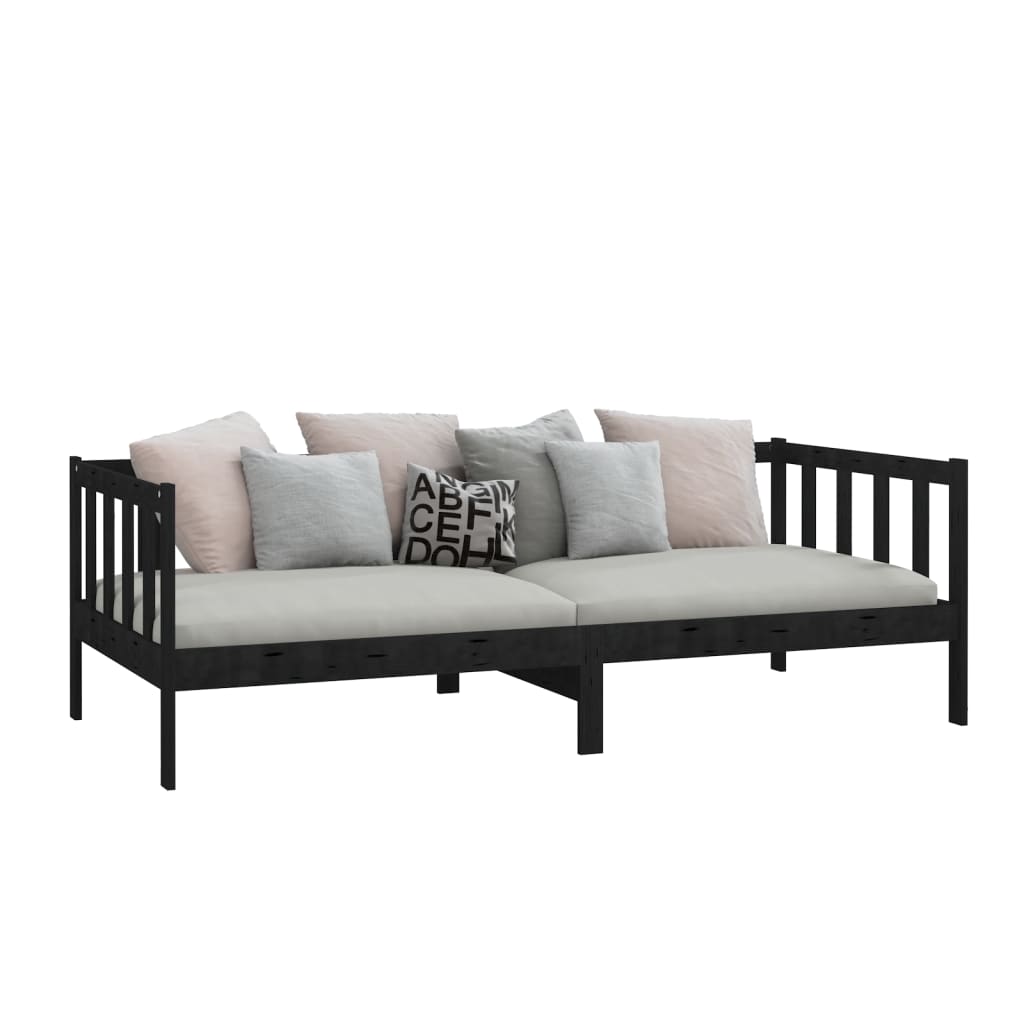 Päivävuode musta täysi mänty 90x200 cm - Sisustajankoti.fi