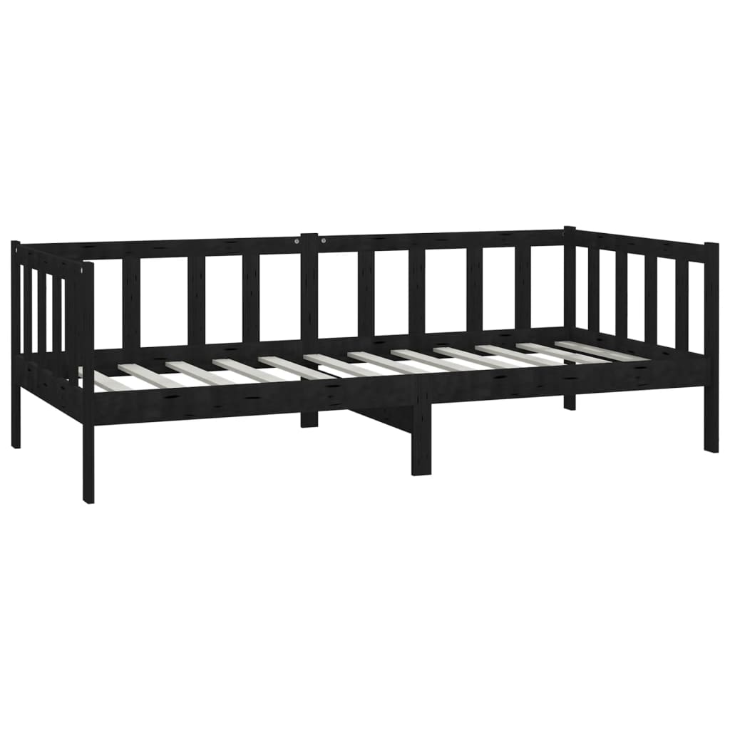 Päivävuode musta täysi mänty 90x200 cm - Sisustajankoti.fi