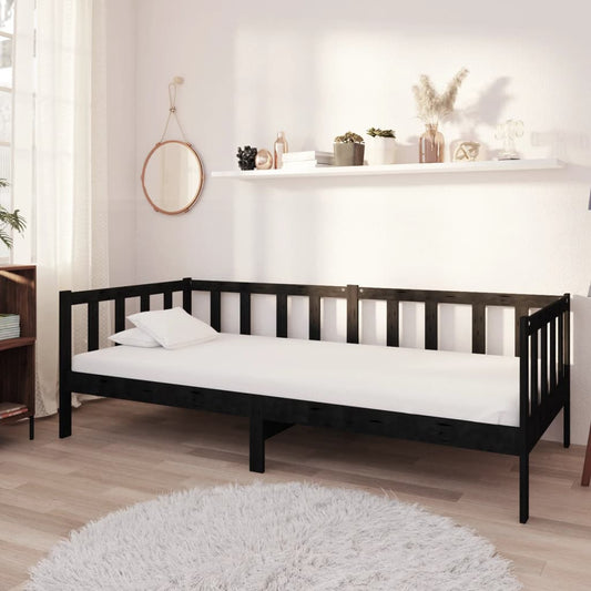 Päivävuode musta täysi mänty 90x200 cm - Sisustajankoti.fi