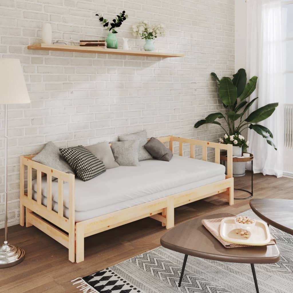 Päivävuode ulosvedettävä täysi mänty 2x (90x200) cm - Sisustajankoti.fi