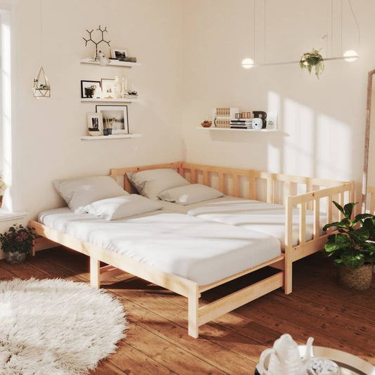 Päivävuode ulosvedettävä täysi mänty 2x (90x200) cm - Sisustajankoti.fi