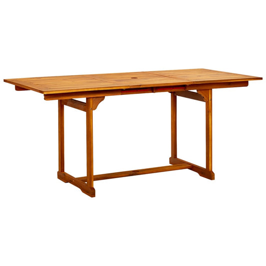 Puutarharuokapöytä (120-170)x80x75 cm täysi akaasiapuu - Sisustajankoti.fi