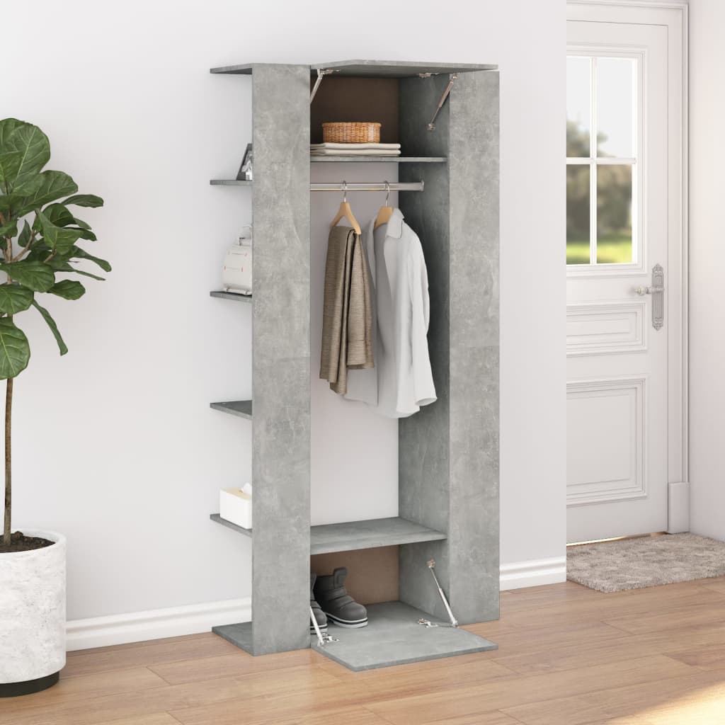 Eteisen kaappi betoninharmaa 97,5x37x99 cm tekninen puu - Sisustajankoti.fi