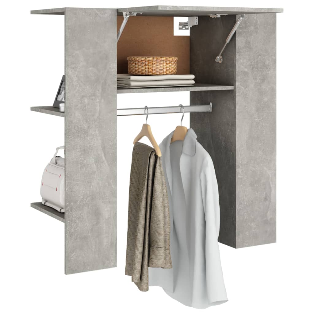 Eteisen kaappi betoninharmaa 97,5x37x99 cm tekninen puu - Sisustajankoti.fi