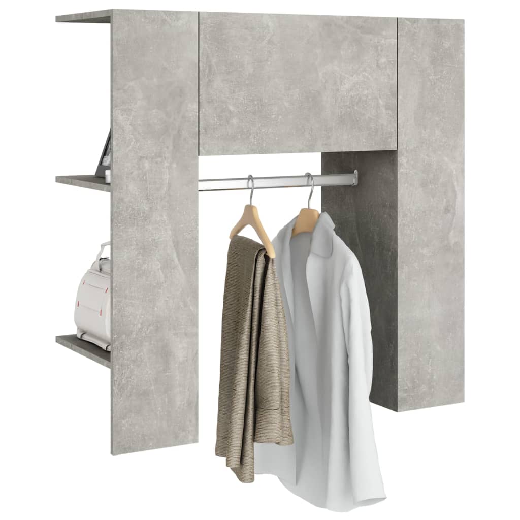 Eteisen kaappi betoninharmaa 97,5x37x99 cm tekninen puu - Sisustajankoti.fi