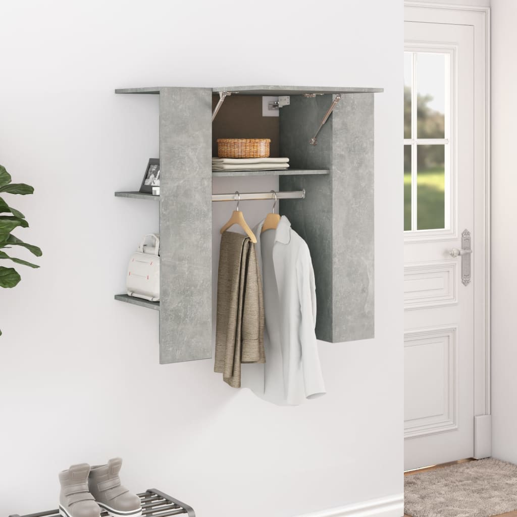 Eteisen kaappi betoninharmaa 97,5x37x99 cm tekninen puu - Sisustajankoti.fi