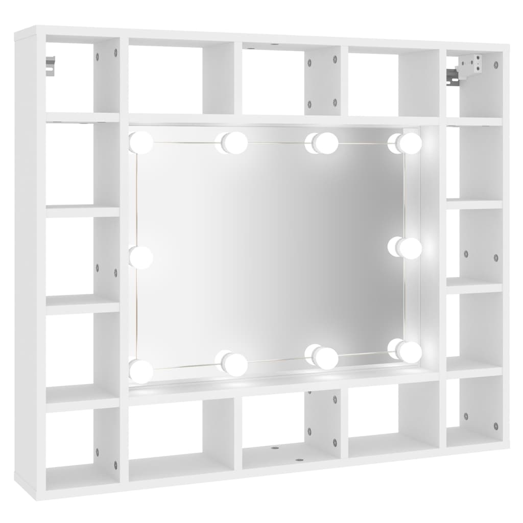 Peilikaappi LED-valoilla valkoinen 91x15x76,5 cm - Sisustajankoti.fi