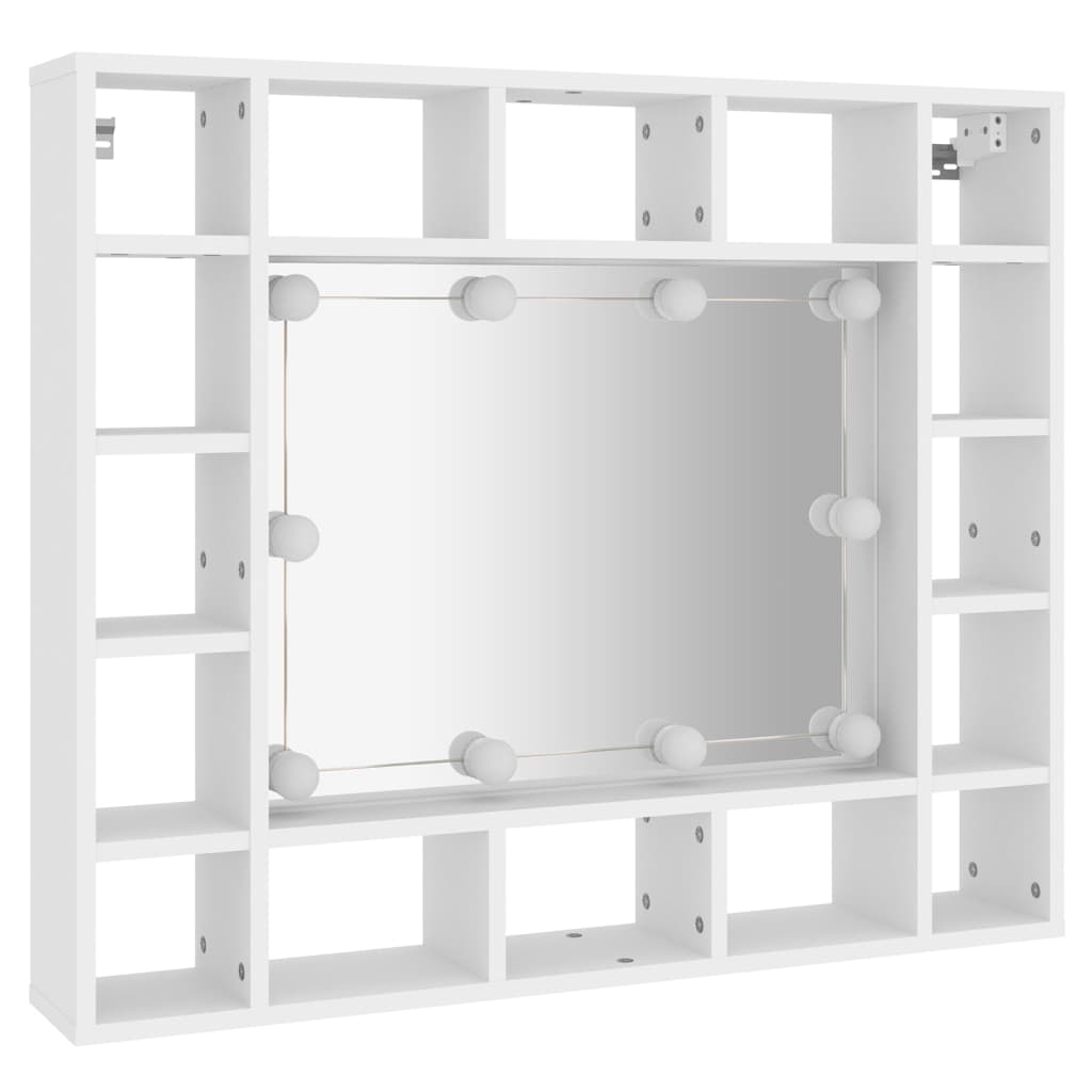 Peilikaappi LED-valoilla valkoinen 91x15x76,5 cm - Sisustajankoti.fi