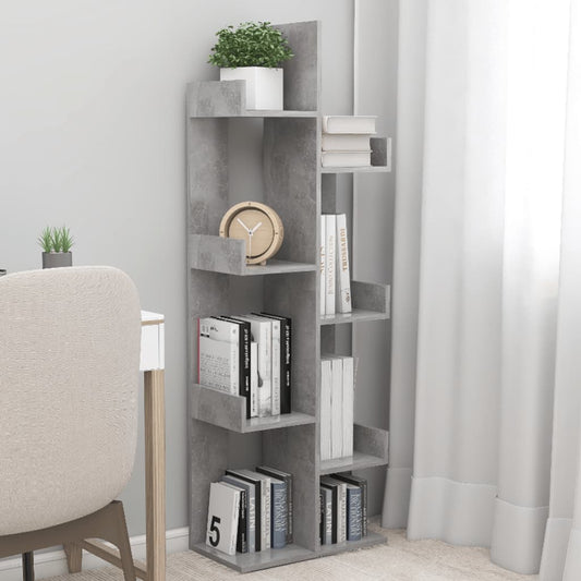Kirjahylly betoninharmaa 48x25,5x140 cm lastulevy - Sisustajankoti.fi