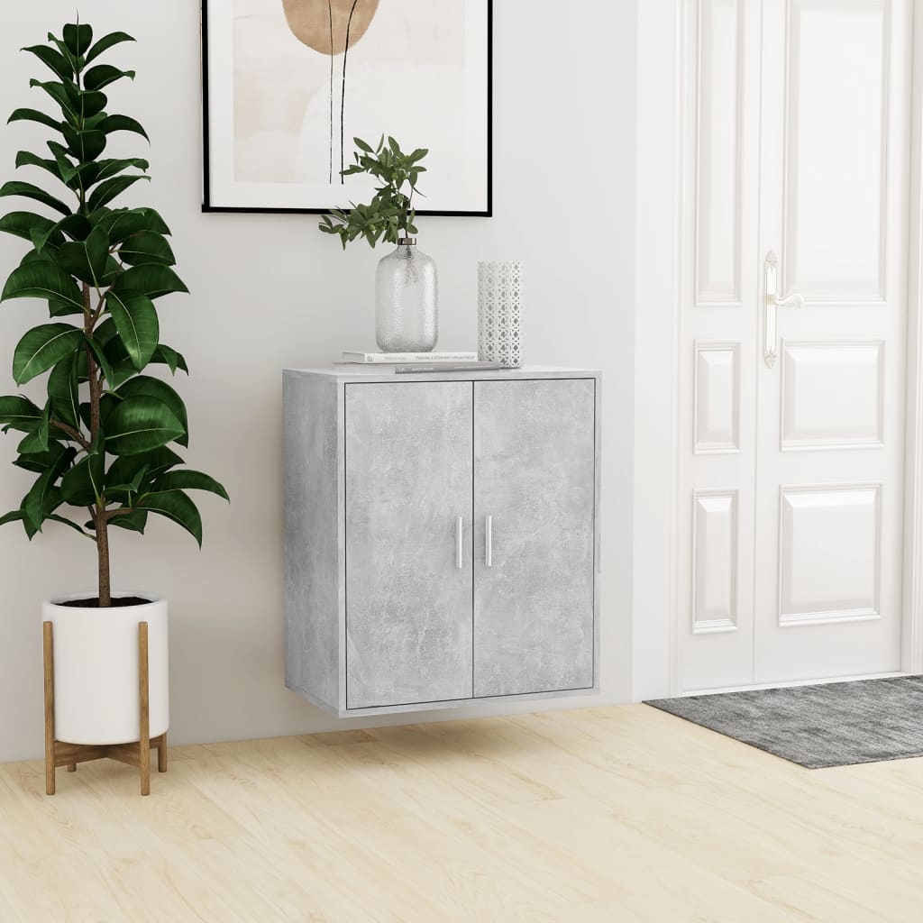 Kenkäkaappi betoninharmaa 60x35x70 cm lastulevy - Sisustajankoti.fi