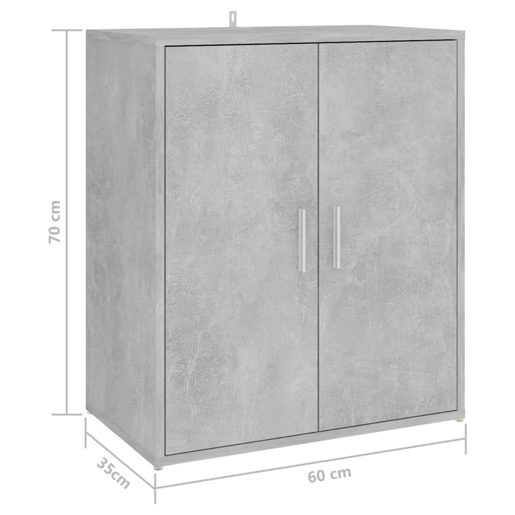 Kenkäkaappi betoninharmaa 60x35x70 cm lastulevy - Sisustajankoti.fi