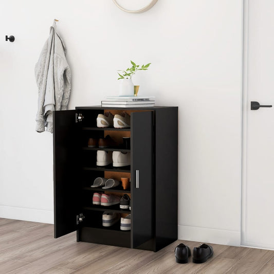 Kenkäkaappi musta 60x35x92 cm lastulevy - Sisustajankoti.fi