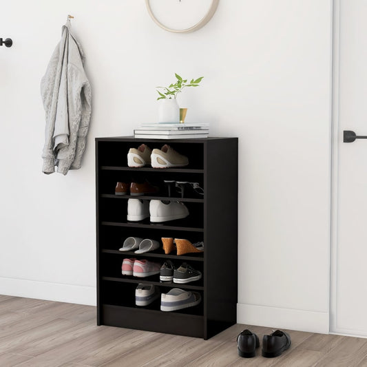 Kenkäkaappi musta 60x35x92 cm lastulevy - Sisustajankoti.fi