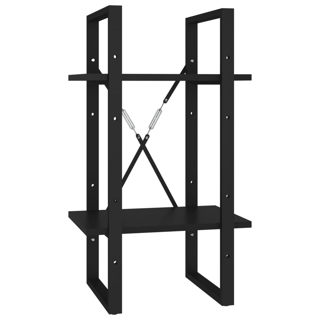 5-tasoinen kirjahylly musta 40x30x175 cm lastulevy - Sisustajankoti.fi