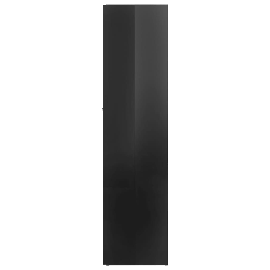 Kulmakaappi korkeakiilto musta 33x33x132 cm lastulevy - Sisustajankoti.fi