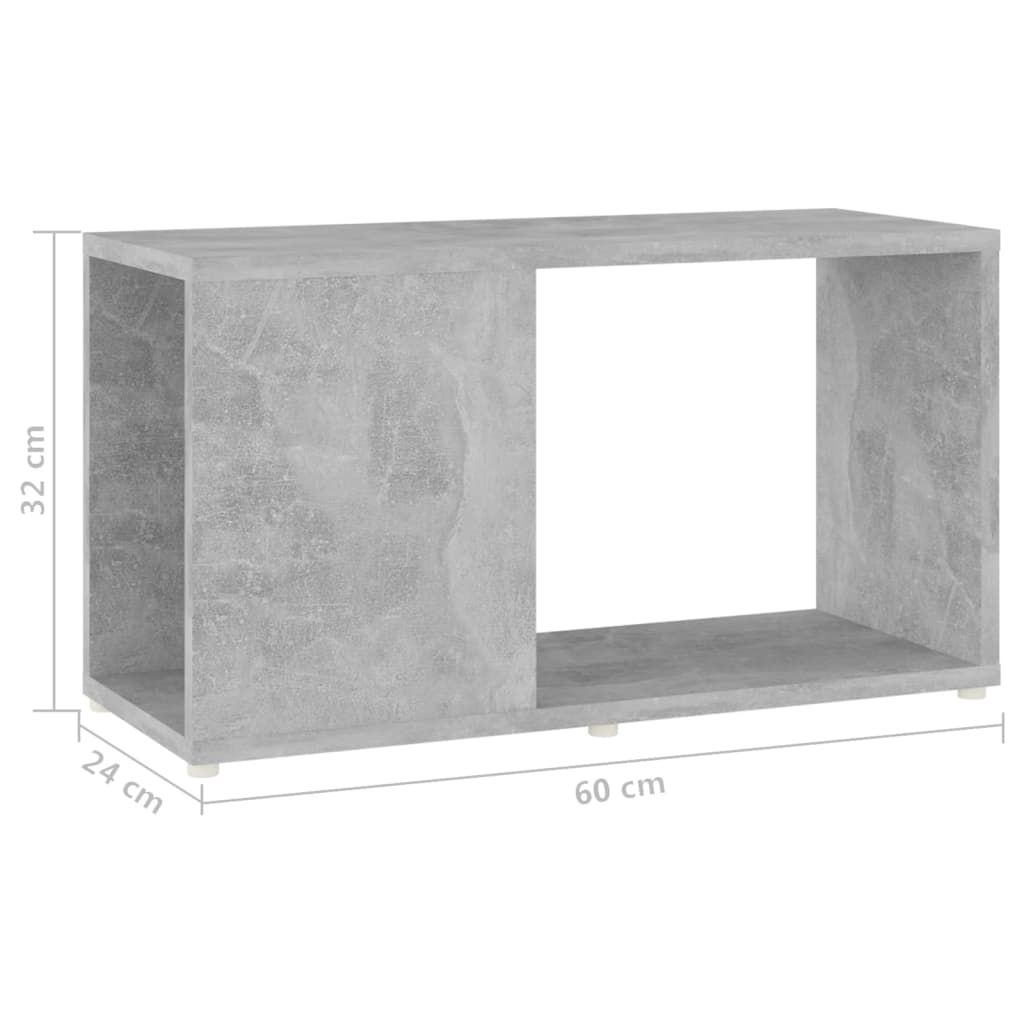 TV-taso betoninharmaa 60x24x32 cm lastulevy - Sisustajankoti.fi