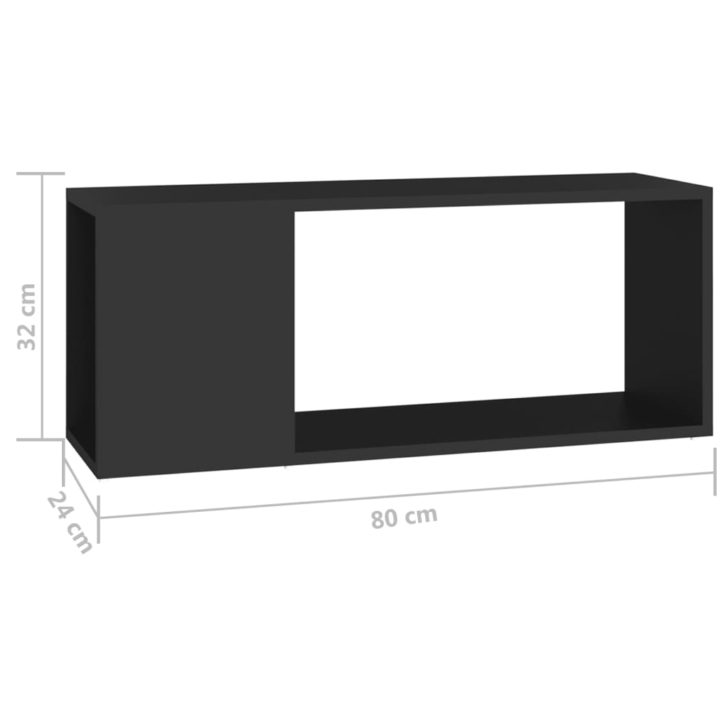 TV-taso musta 80x24x32 cm - Sisustajankoti.fi