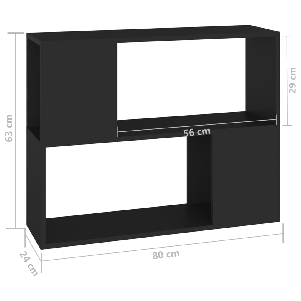 TV-taso musta 80x24x63 cm - Sisustajankoti.fi