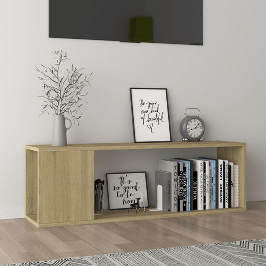 TV-taso Sonoma-tammi 100x24x32 cm lastulevy - Sisustajankoti.fi