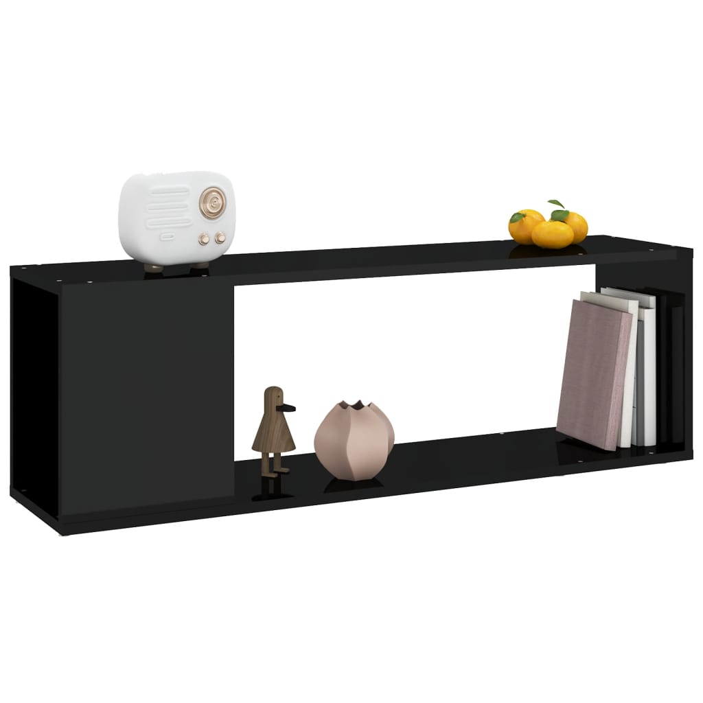 TV-taso korkeakiilto musta 100x24x32 cm - Sisustajankoti.fi