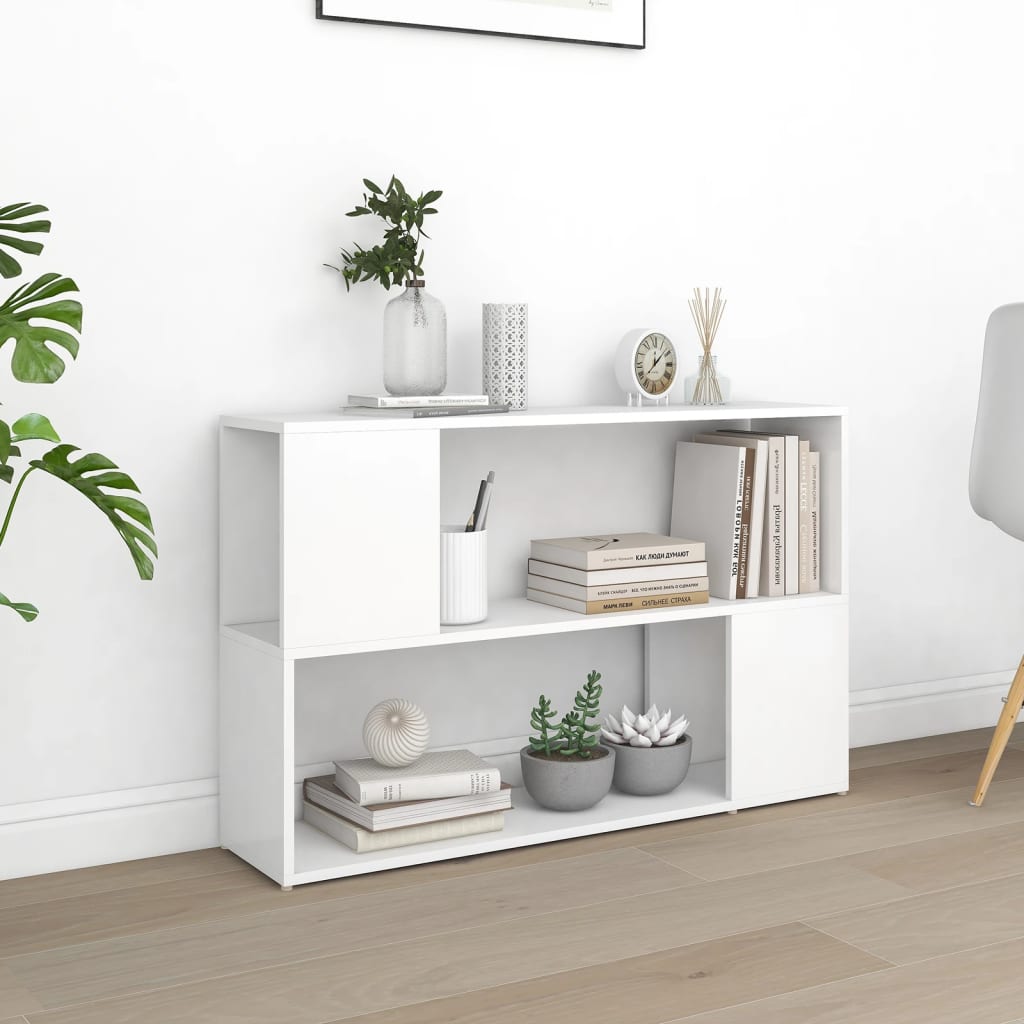 Kirjahylly valkoinen 100x24x63 cm lastulevy - Sisustajankoti.fi