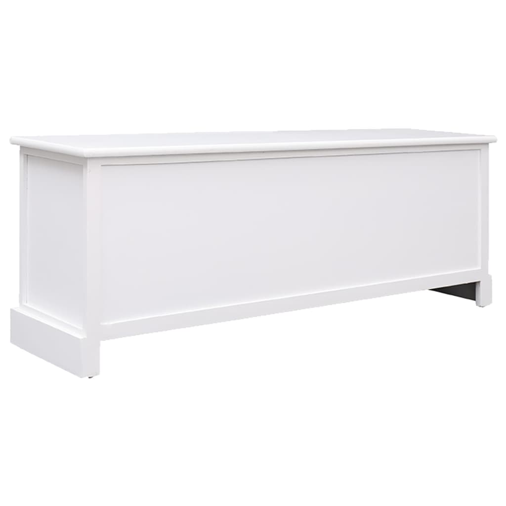 TV-taso antiikinvalkoinen 108x30x40 cm täysi keisaripuu - Sisustajankoti.fi