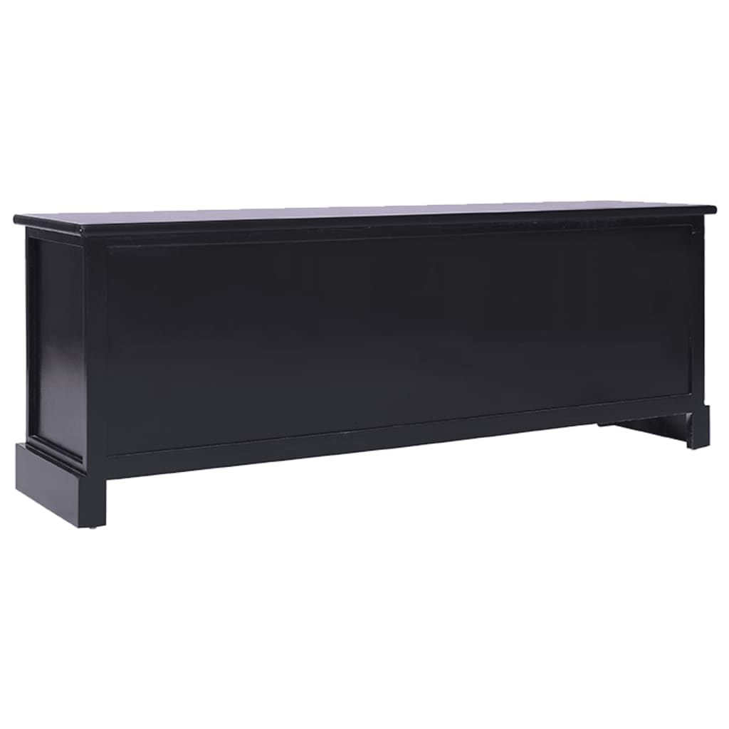 TV-taso musta 108x30x40 cm täysi keisaripuu - Sisustajankoti.fi