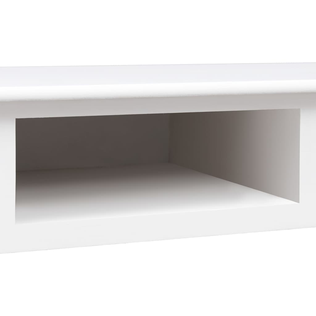 Työpöytä valkoinen 108x45x76 cm täysi keisaripuu - Sisustajankoti.fi