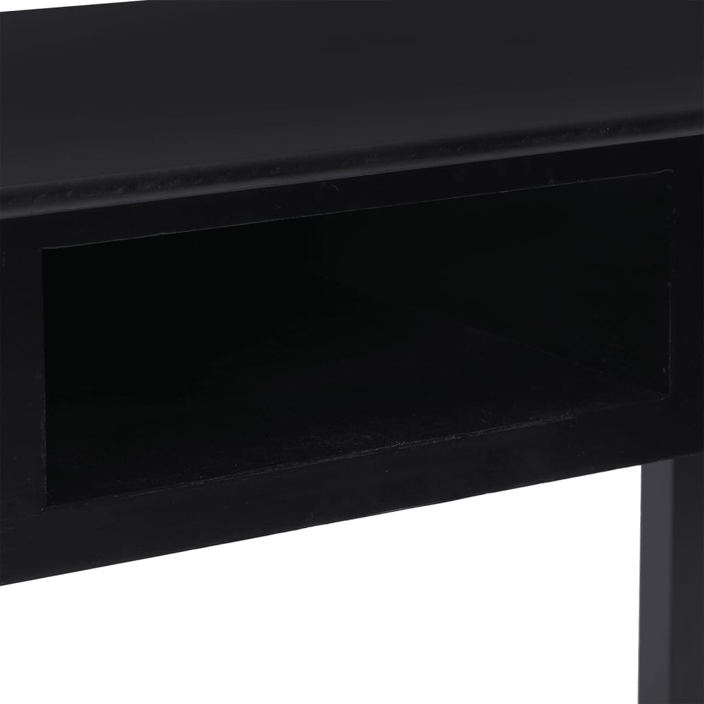 Työpöytä musta 108x45x76 cm täysi keisaripuu - Sisustajankoti.fi