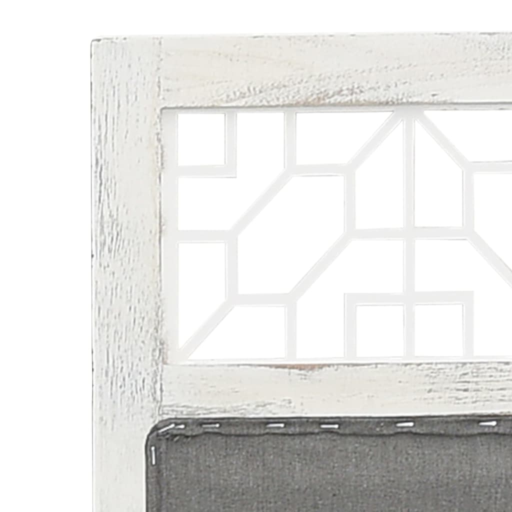 338555 4-Panel Room Divider Grey 140x165 cm Fabric - Sisustajankoti.fi