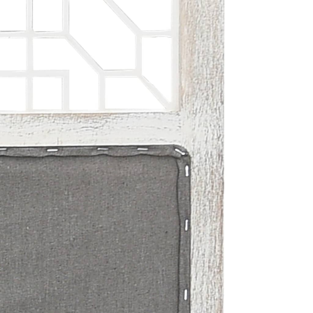 338555 4-Panel Room Divider Grey 140x165 cm Fabric - Sisustajankoti.fi